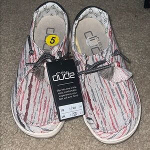 NWT! Hey Dude Shoes - Red and Gray